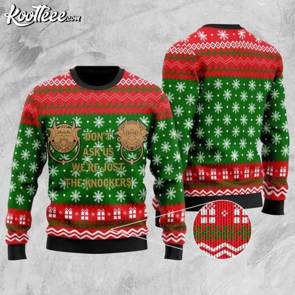 Labyrinth Don’t Ask Us We’re Just The Knockers Ugly Christmas Sweater