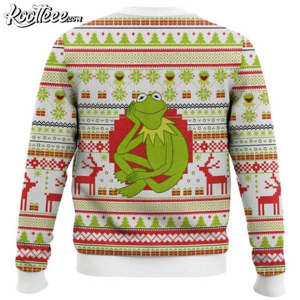 Kermit The Frog Here The Muppet Show Ugly Sweater