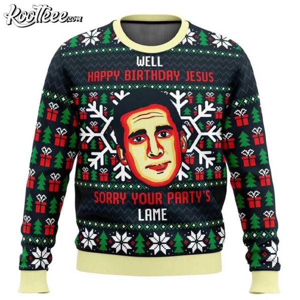 Michael Scott Happy Birthday Jesus Christmas Ugly Sweater