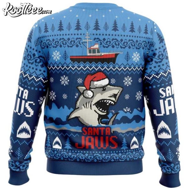 Santa Jaws Shark Ugly Christmas Sweater