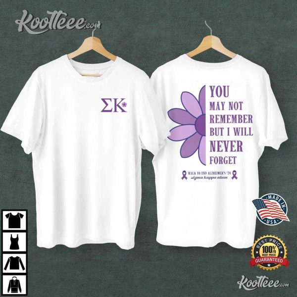 Alzheimers Walk Group Matching Alum Event T-Shirt