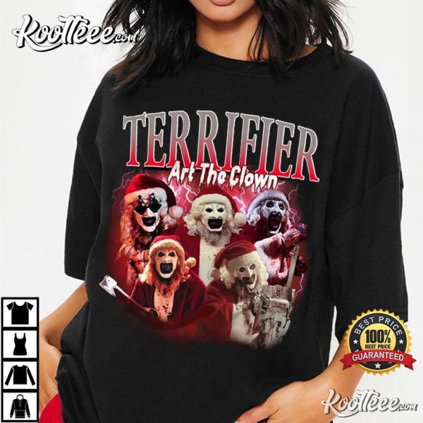 Terrifier Art The Clown Horror Christmas T-Shirt