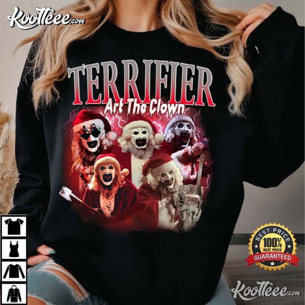 Terrifier Art The Clown Horror Christmas T-Shirt