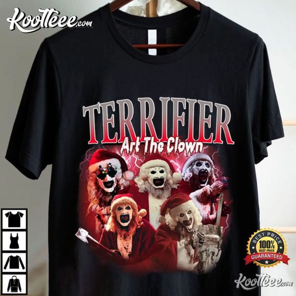 Terrifier Art The Clown Horror Christmas T-Shirt