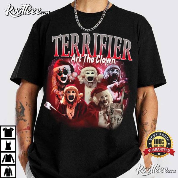 Terrifier Art The Clown Horror Christmas T-Shirt