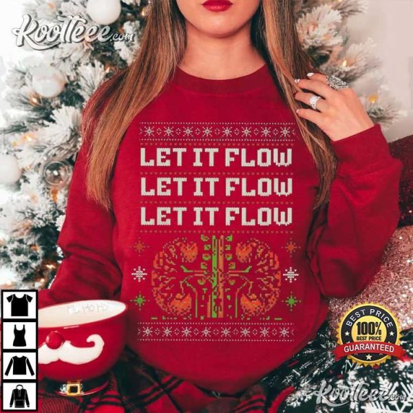 Urology Let It Flow Nurse Gift Ugly Christmas T-Shirt