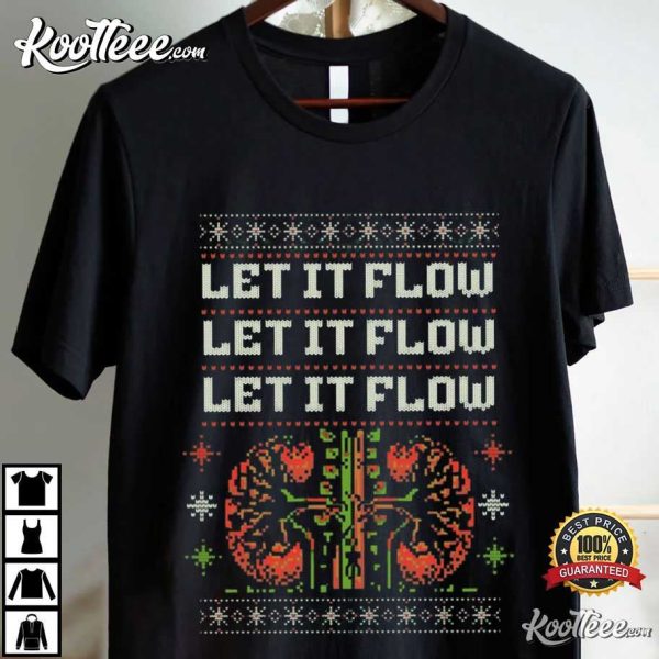 Urology Let It Flow Nurse Gift Ugly Christmas T-Shirt