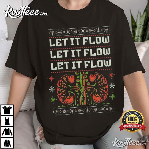 Urology Let It Flow Nurse Gift Ugly Christmas T-Shirt