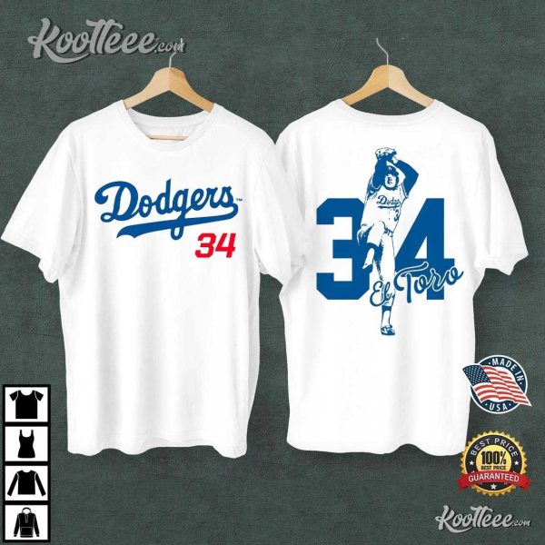 Fernando Valenzuela El Toro Dodgers Baseball 34 T-Shirt