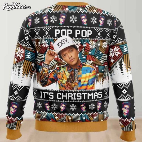 Bruno Mars Pop Pop It’s Christmas Ugly Christmas Sweater