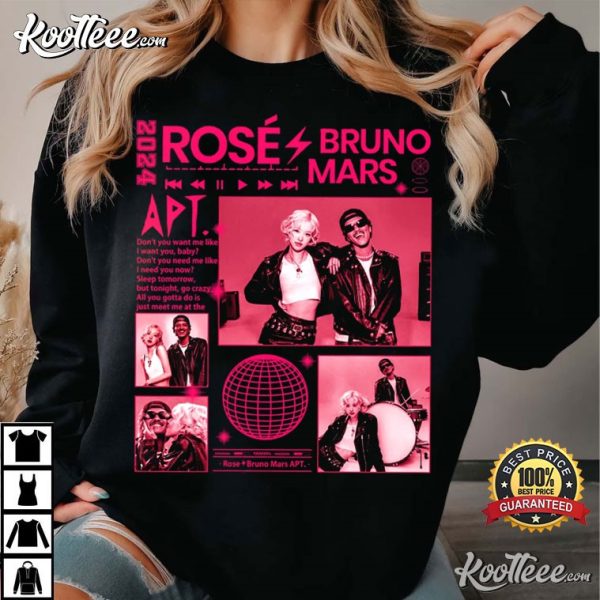 Retro Rose Bruno Mars APT Graphic T-Shirt