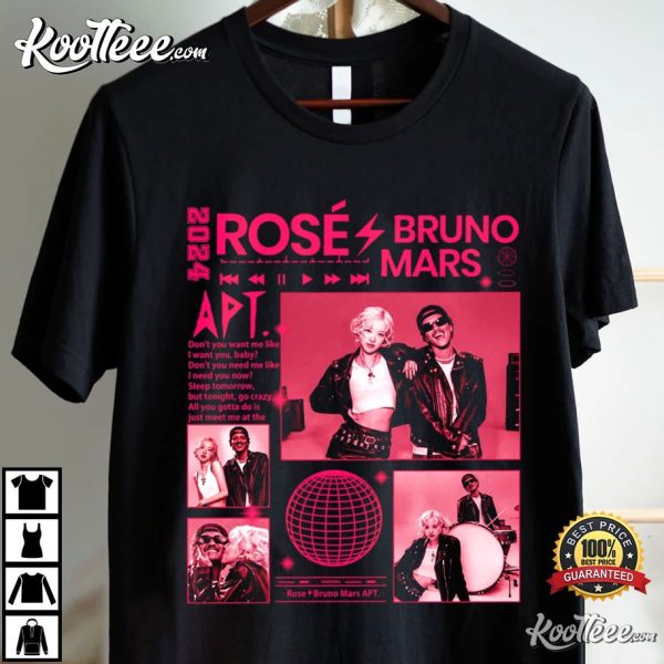 Retro Rose Bruno Mars APT Graphic T-Shirt