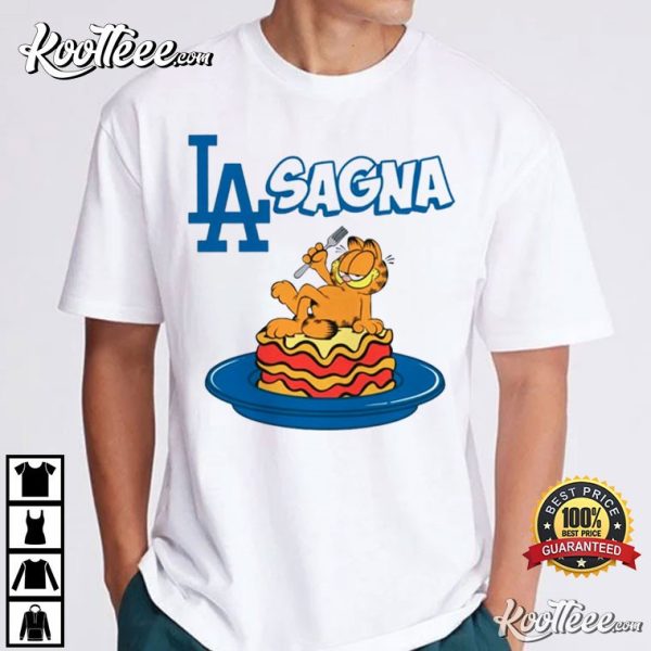 Los Angeles Dodgers Garfield Lasagna T-Shirt