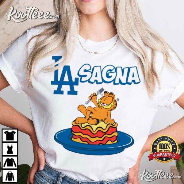 Los Angeles Dodgers Garfield Lasagna T-Shirt