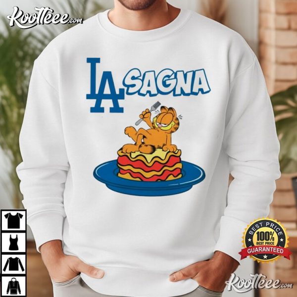 Los Angeles Dodgers Garfield Lasagna T-Shirt