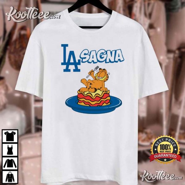 Los Angeles Dodgers Garfield Lasagna T-Shirt