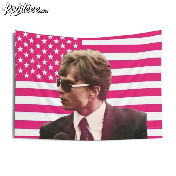 Nicholas Chavez Pink US Flag Wall Tapestry