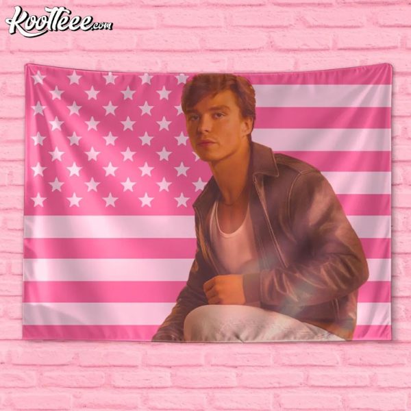 Nicholas Chavez Monsters TV Show Pink USA Flag Wall Tapestry