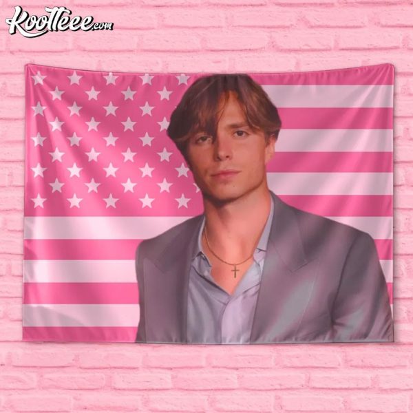 Nicholas Chavez Pink USA Flag Tapestry