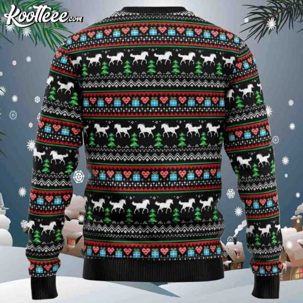 Horse Christmas Tree Ugly Sweater