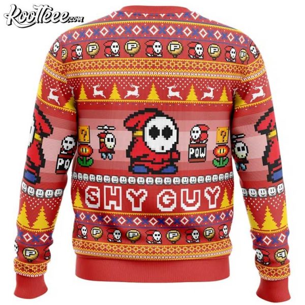 Shy Guy Mario Bros Ugly Christmas Sweater