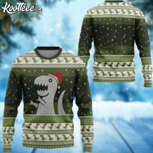 Xmas Dinosaur Ugly Christmas Sweater