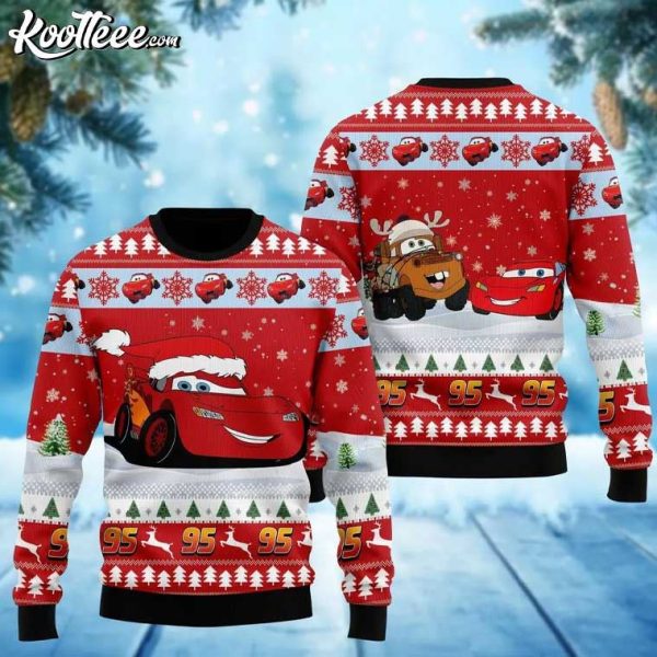 Lightning McQueen Christmas Ugly Sweater