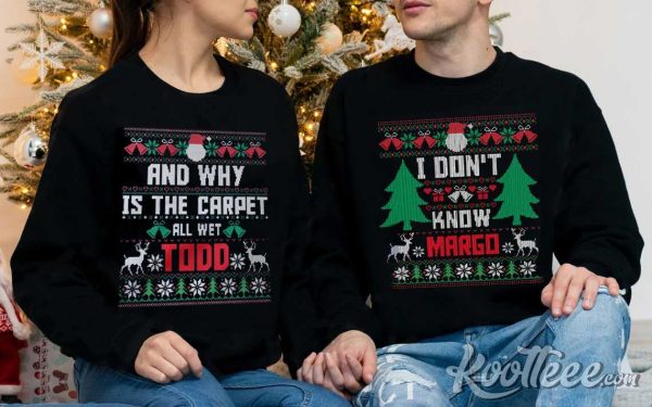 Todd And Margo Christmas Vacation Couple Matching Shirts