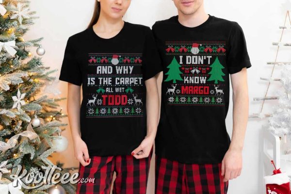 Todd And Margo Christmas Vacation Couple Matching Shirts