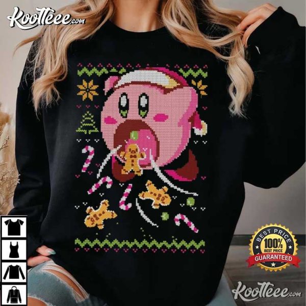 Hungry Kirby Sweets And Cookies Christmas T-Shirt