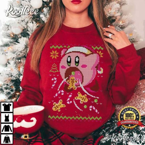 Hungry Kirby Sweets And Cookies Christmas T-Shirt