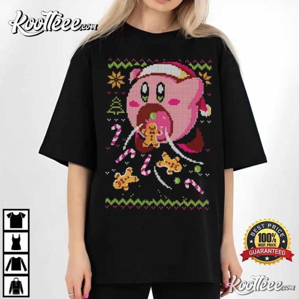 Hungry Kirby Sweets And Cookies Christmas T-Shirt