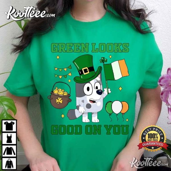 St Patricks Day Bluey Muffin T-Shirt