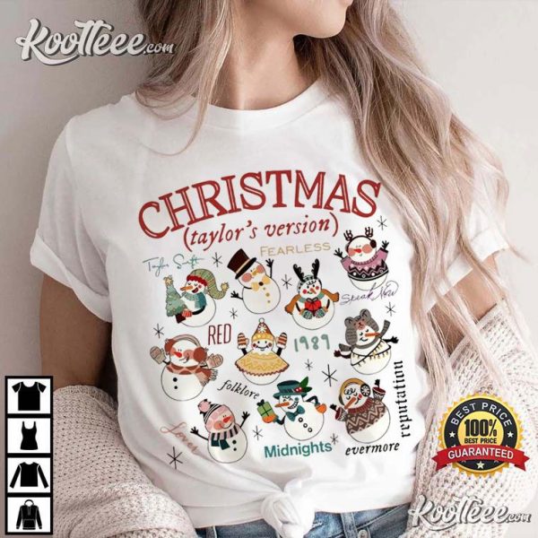 Christmas Taylors Version Snowman Swiftmas T-Shirt