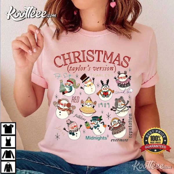 Christmas Taylors Version Snowman Swiftmas T-Shirt