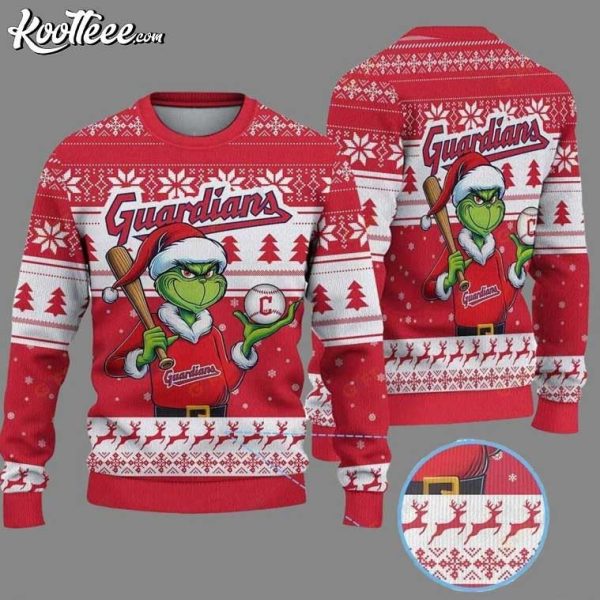 Cleveland Guardians Christmas Grinch Santa Ugly Sweater