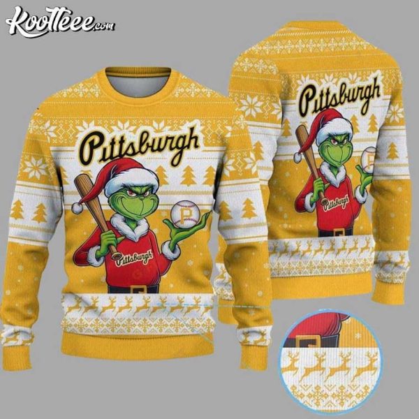 Pittsburgh Pirates Christmas Grinch Santa Ugly Sweater