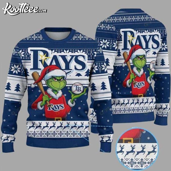 Tampa Bay Rays Christmas Grinch Santa Ugly Sweater