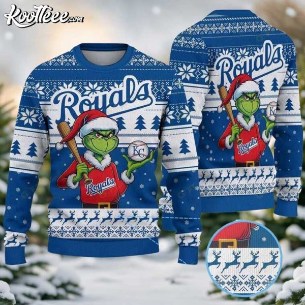 Kansas City Royals Christmas Grinch Santa Ugly Sweater