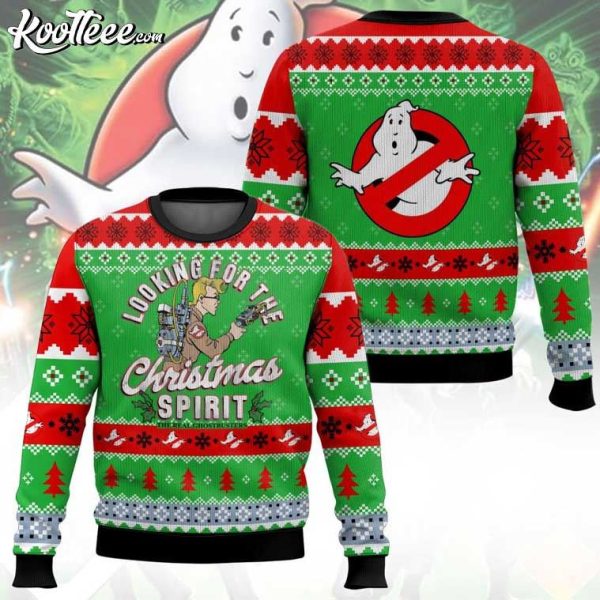 Ghostbusters Looking For Christmas Spirit Ugly Sweater