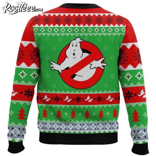 Ghostbusters Looking For Christmas Spirit Ugly Sweater