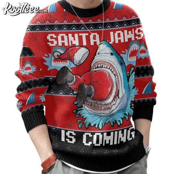 Santa Jaws Funny Shark Ugly Sweater