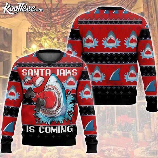 Santa Jaws Funny Shark Ugly Sweater