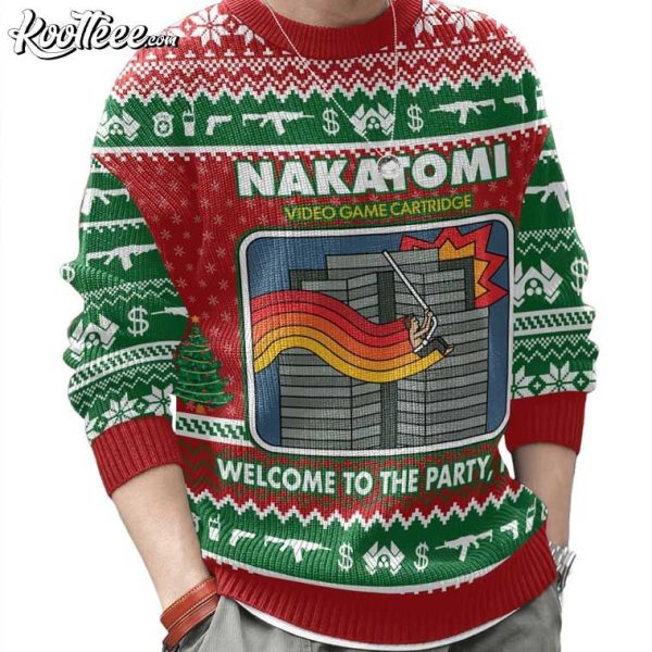 Nakatomi Video Game Die Hard Christmas Ugly Sweater