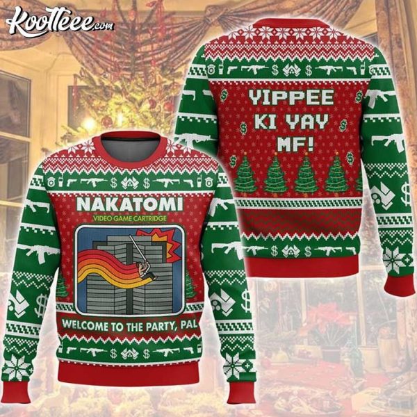 Nakatomi Video Game Die Hard Christmas Ugly Sweater