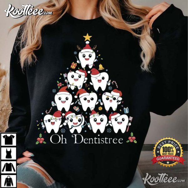 Dentistree Funny Christmas Teeth Dental Gift T-Shirt