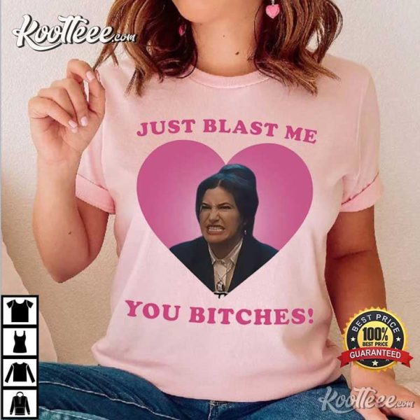 Agatha Harkness Just Blast Me You Bitches Pink Heart T-Shirt