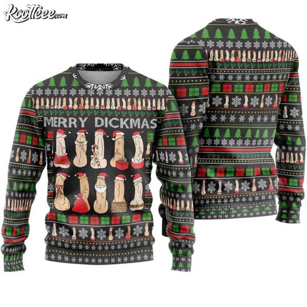 Merry Dickmas Naughty Ugly Christmas Sweater