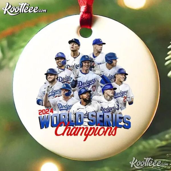 Dodgers 2024 World Series Champions Fan Gift Ornament