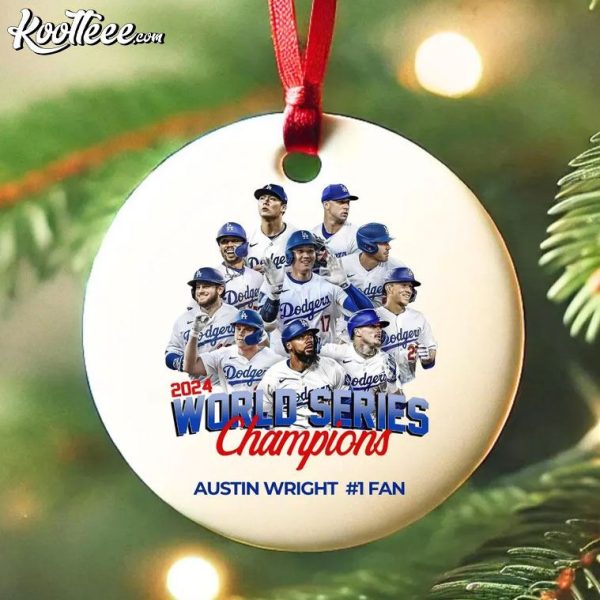 Dodgers 2024 World Series Champions Fan Gift Ornament